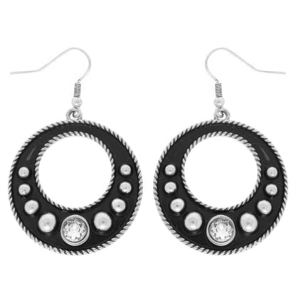 Western Oval Concho Earrings