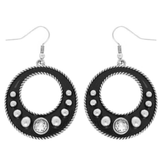 Western Oval Concho Earrings