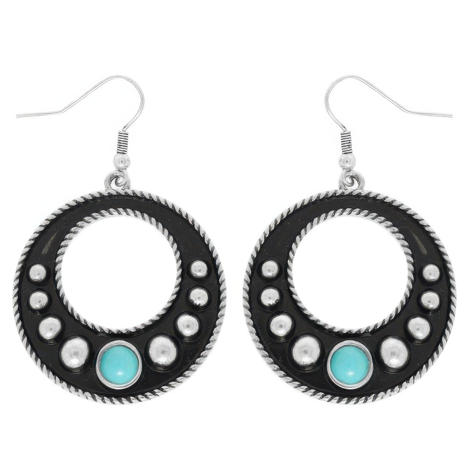 Western Oval Concho Earrings