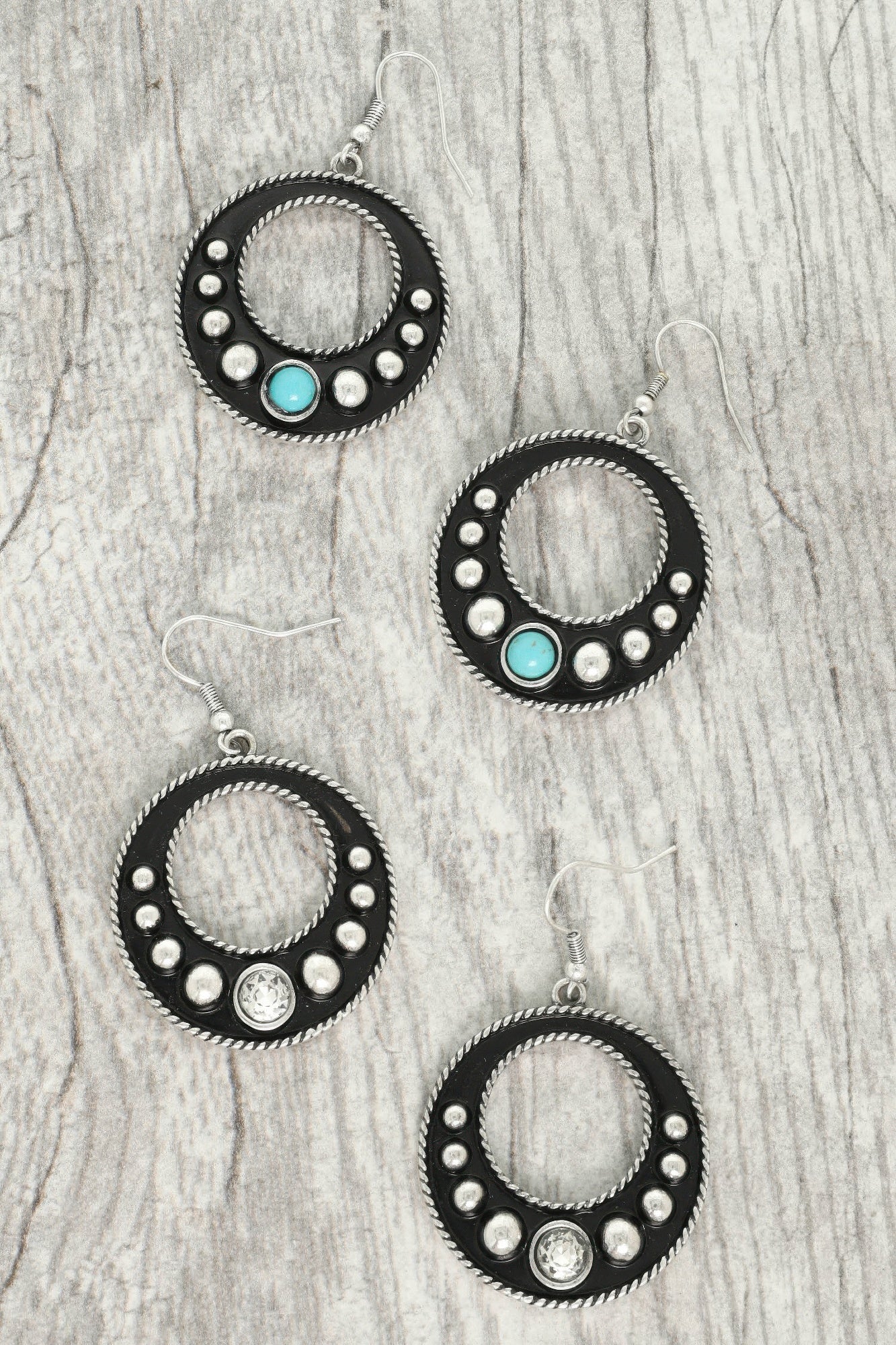 Western Oval Concho Earrings