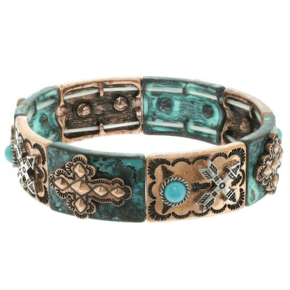 Western Cross Stretch Bracelet