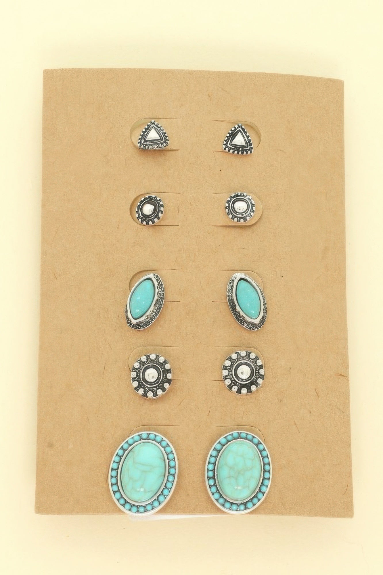 Western Theme Assorted 5 Pair Earring Set