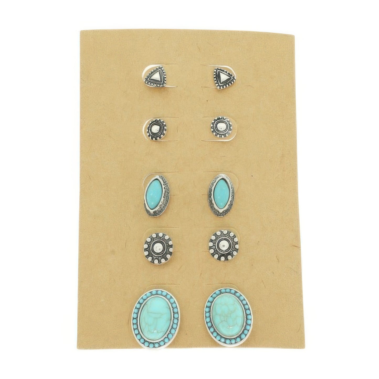 Western Theme Assorted 5 Pair Earring Set