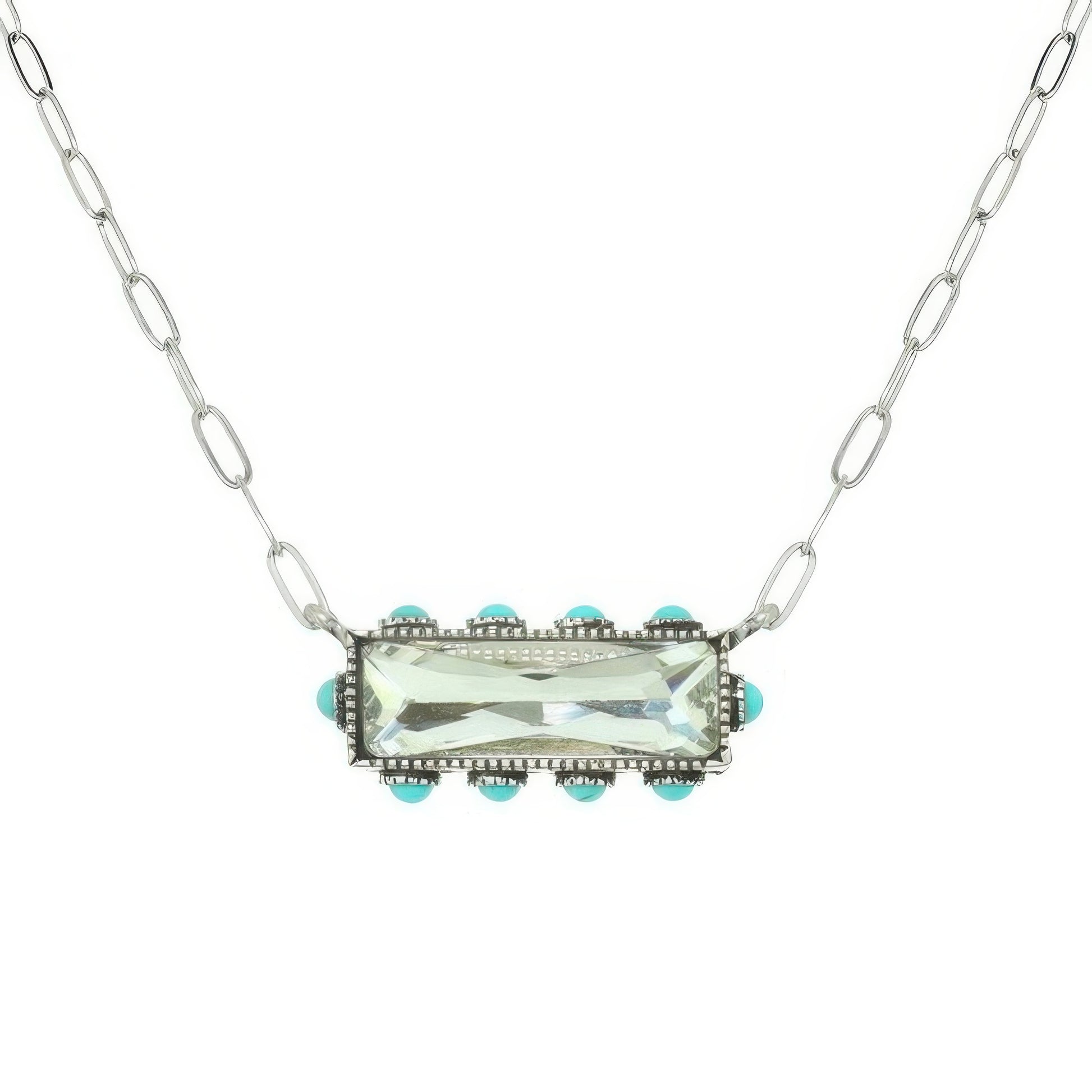 Western Horizontal Bar Gemstone Necklace