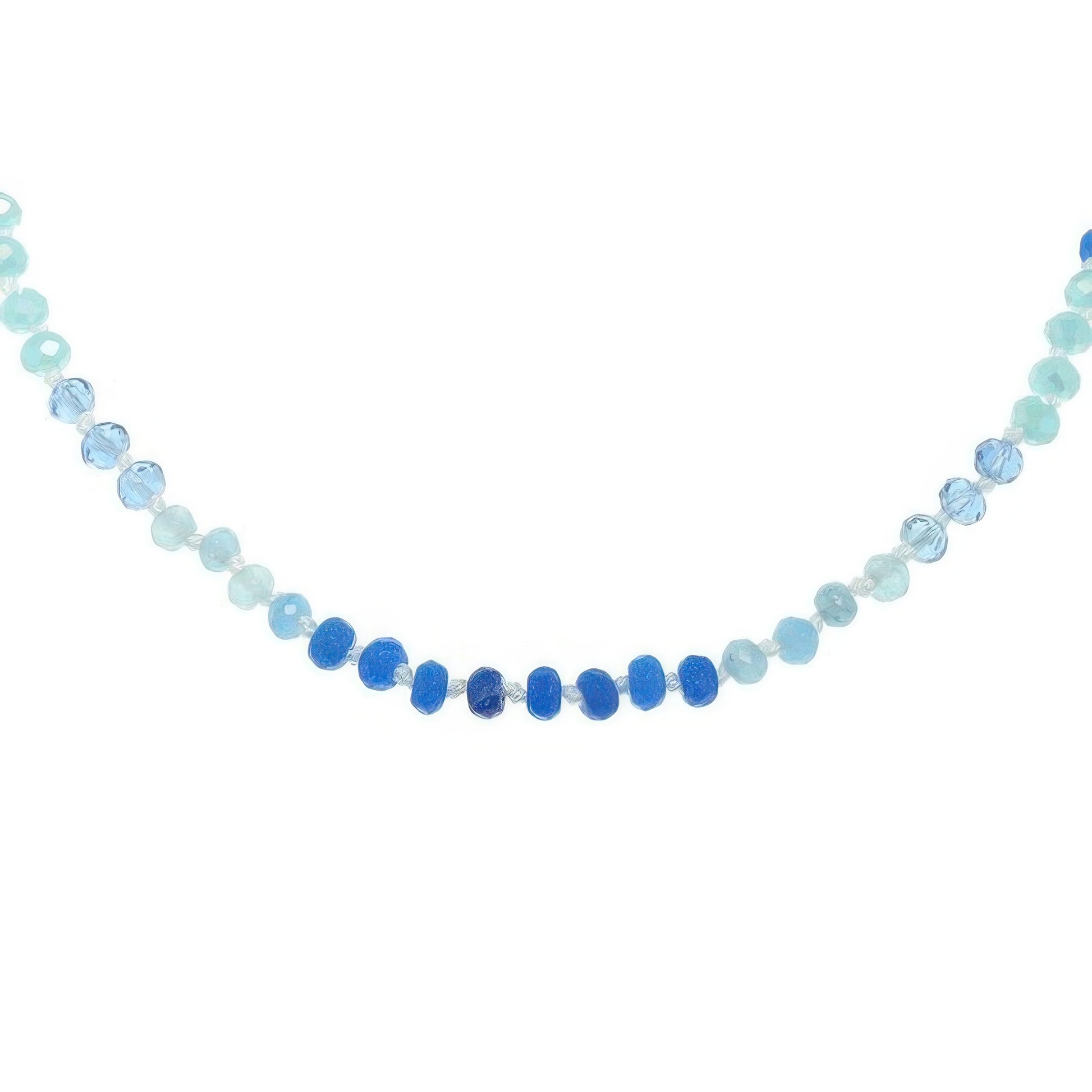 Iridescent Natural Gemstone Glass Beaded Necklace