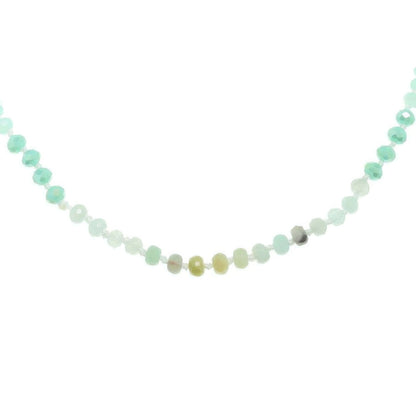 Iridescent Natural Gemstone Glass Beaded Necklace
