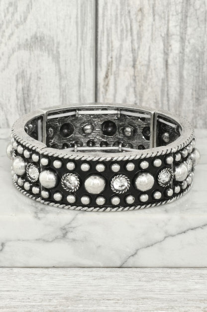 Western Bubble Beaded Cuff Bracelet