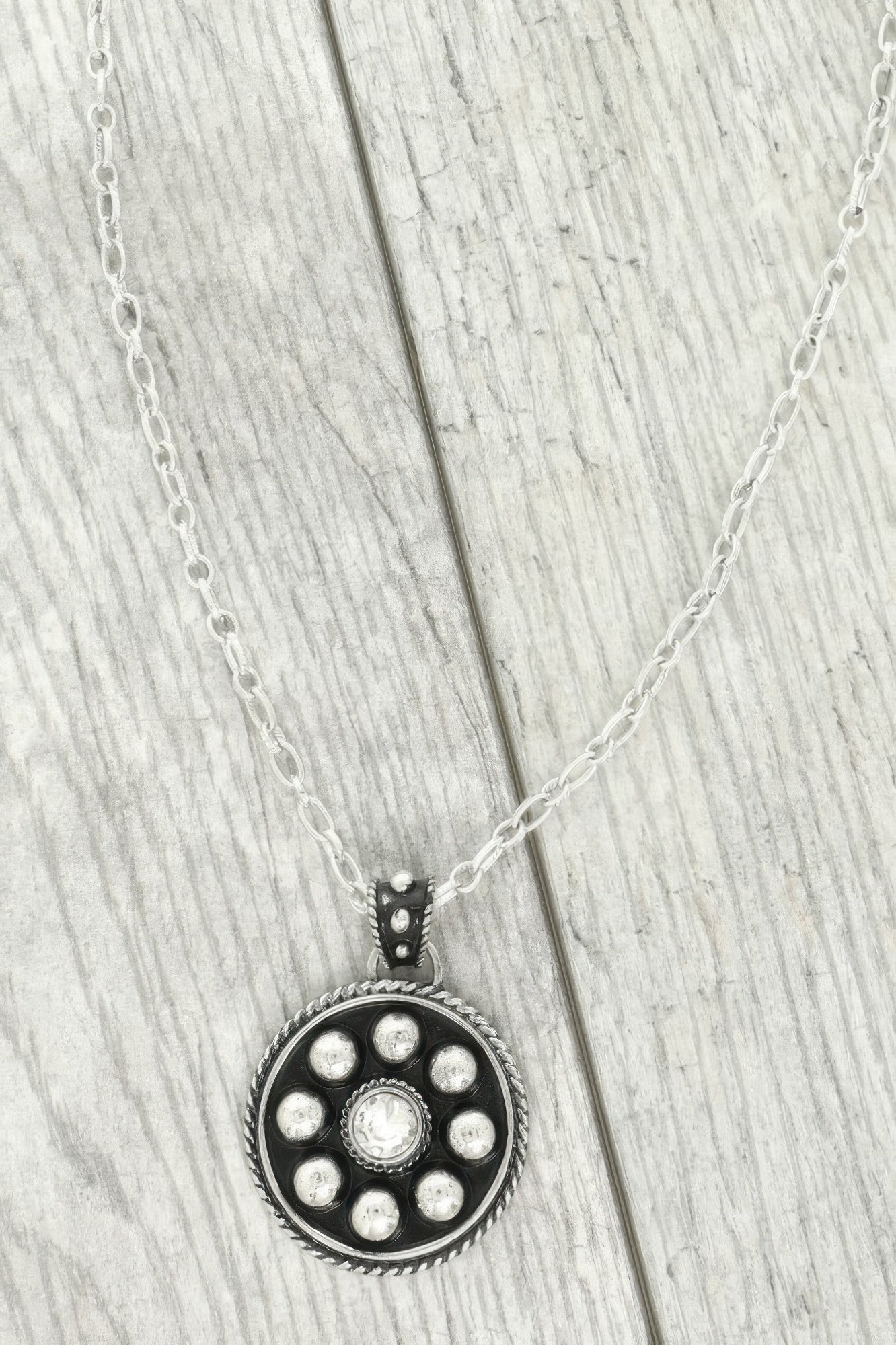 Western Jeweled Bubble Pendant Necklace