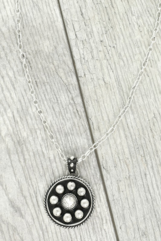 Western Jeweled Bubble Pendant Necklace