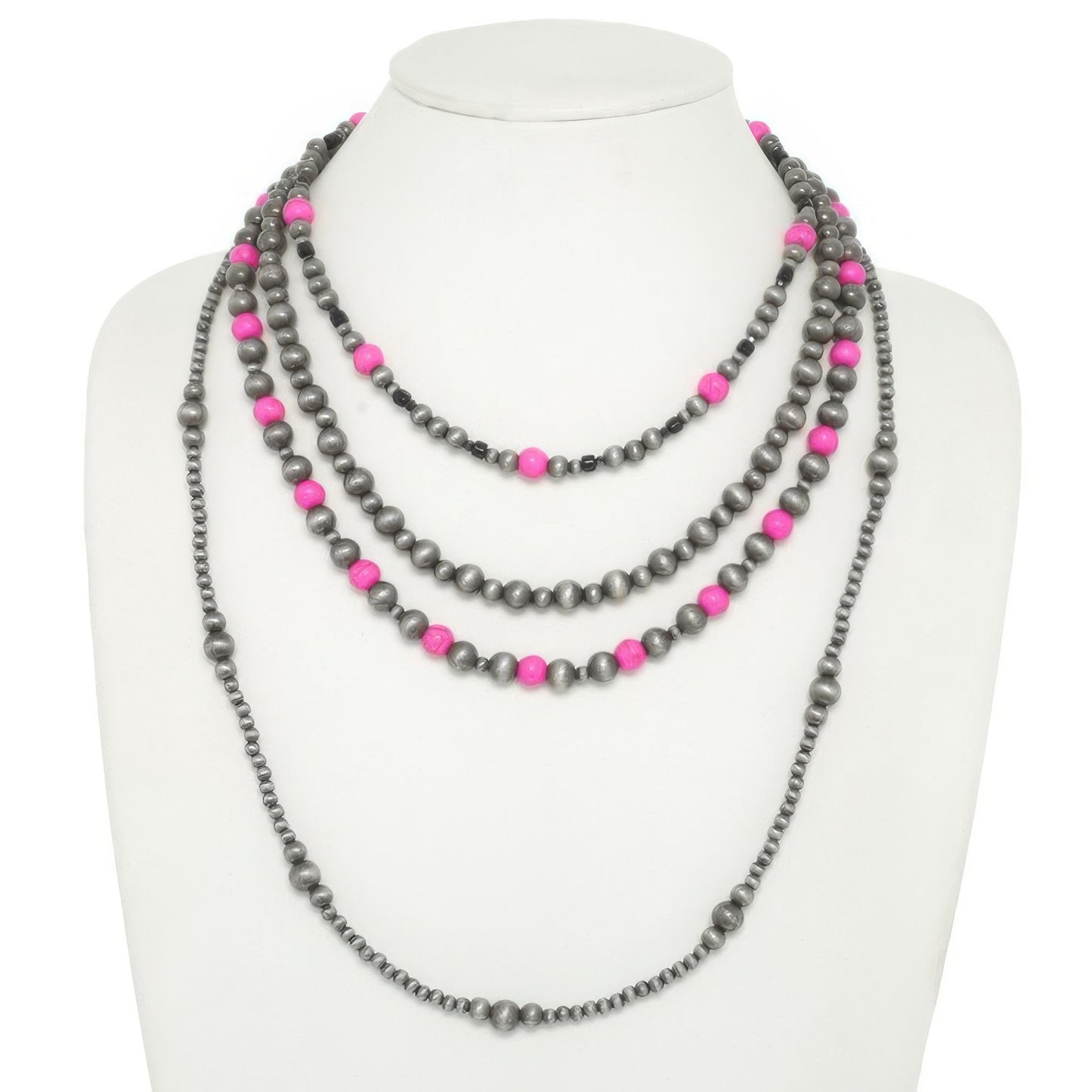 Western Multi Strand Beaded Necklace
