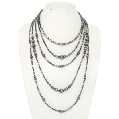 Western Multi Strand Graduated Beaded Necklace