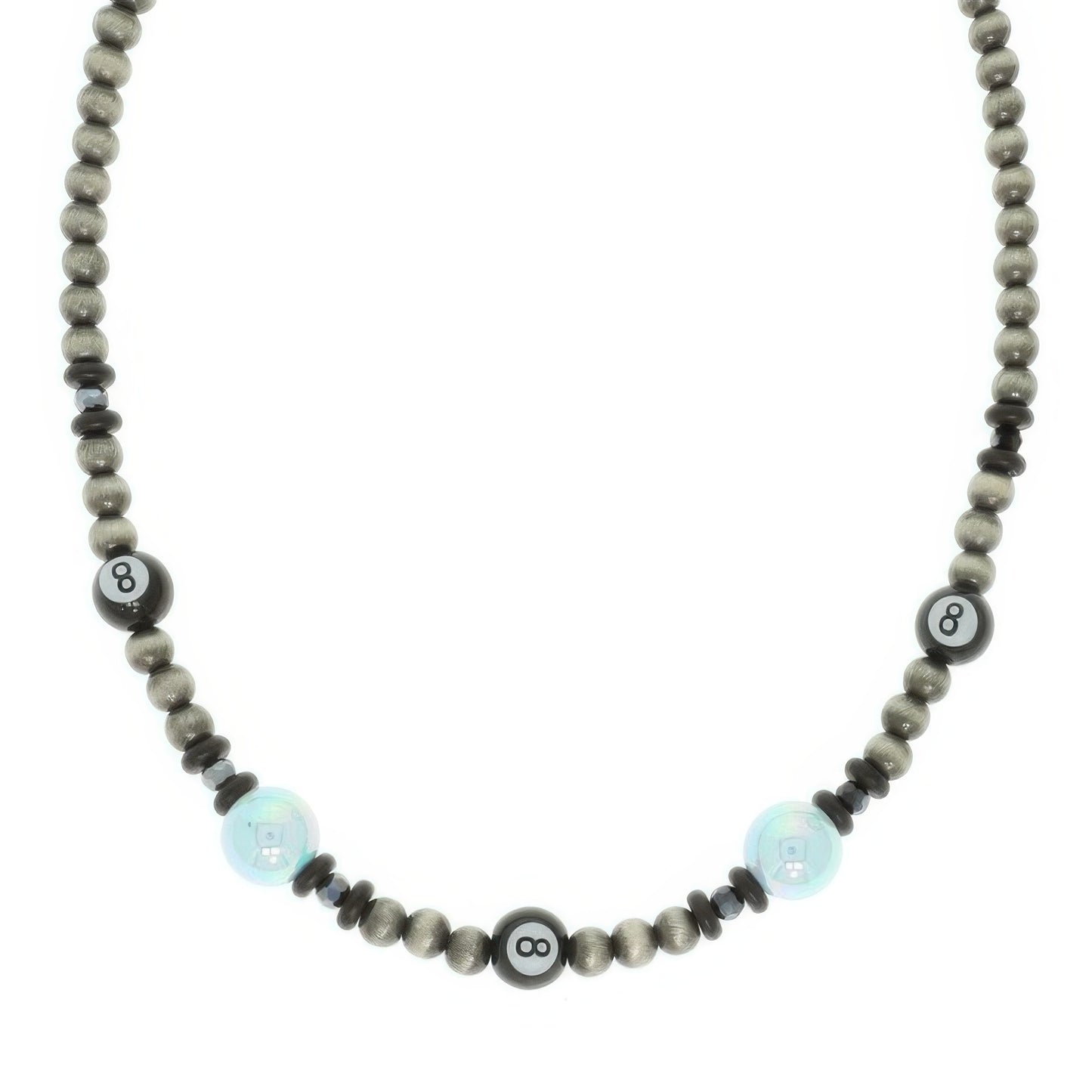 Western Theme 8 Ball Beaded Necklace