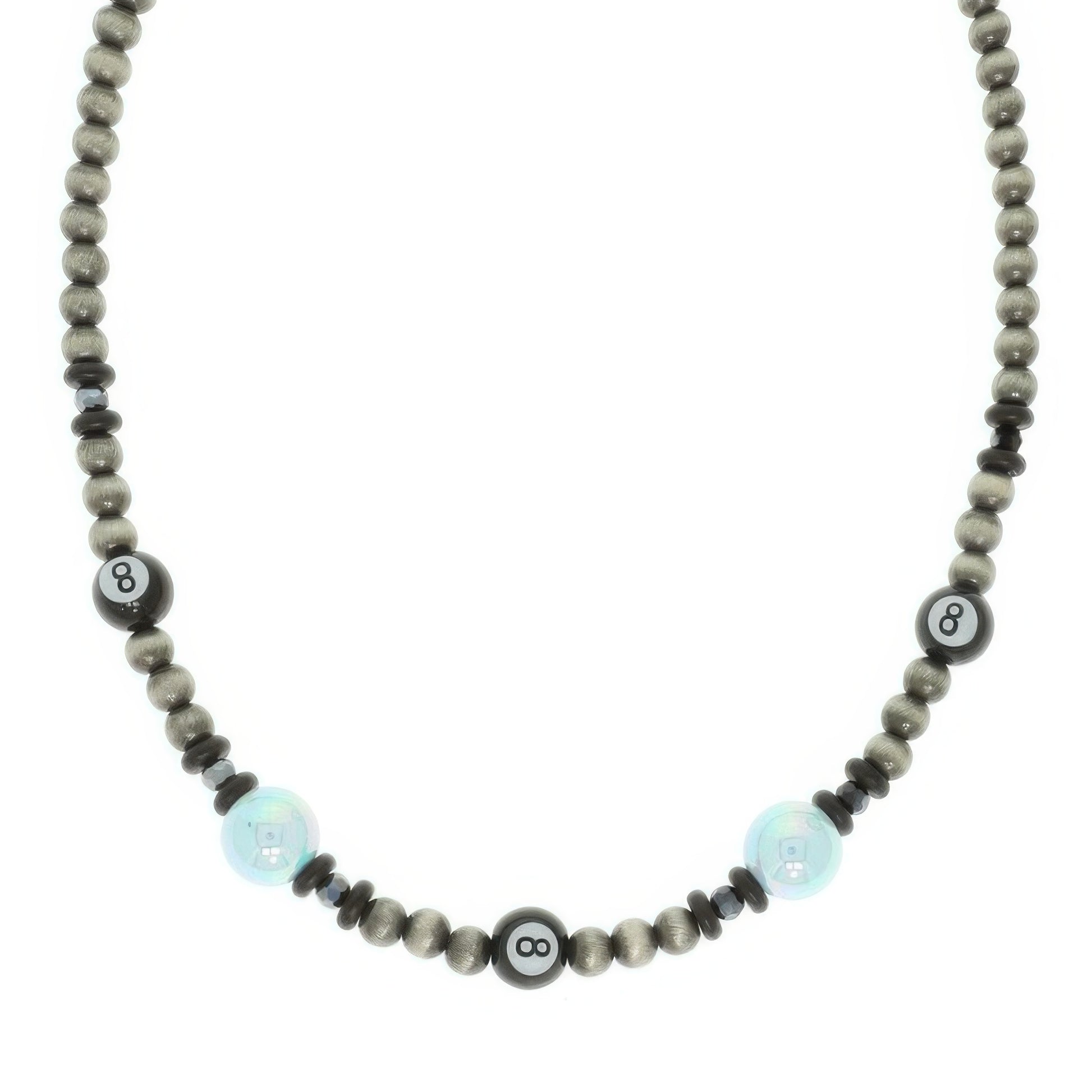 Western Theme 8 Ball Beaded Necklace