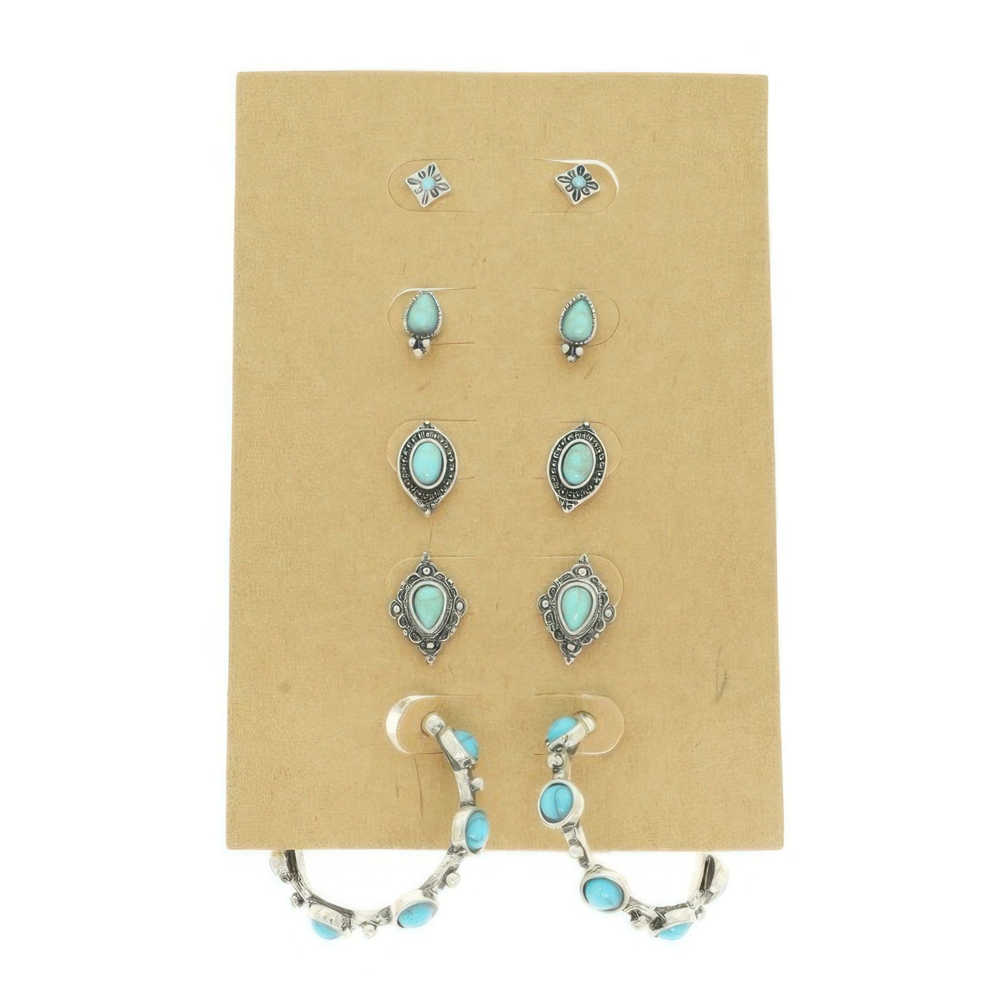 Western Theme Assorted 5 Pair Earring Set