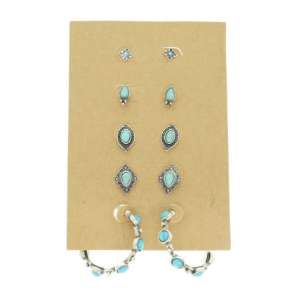 Western Theme Assorted 5 Pair Earring Set