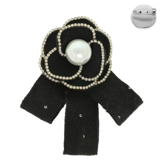 Flower Ribbon Brooch Pin