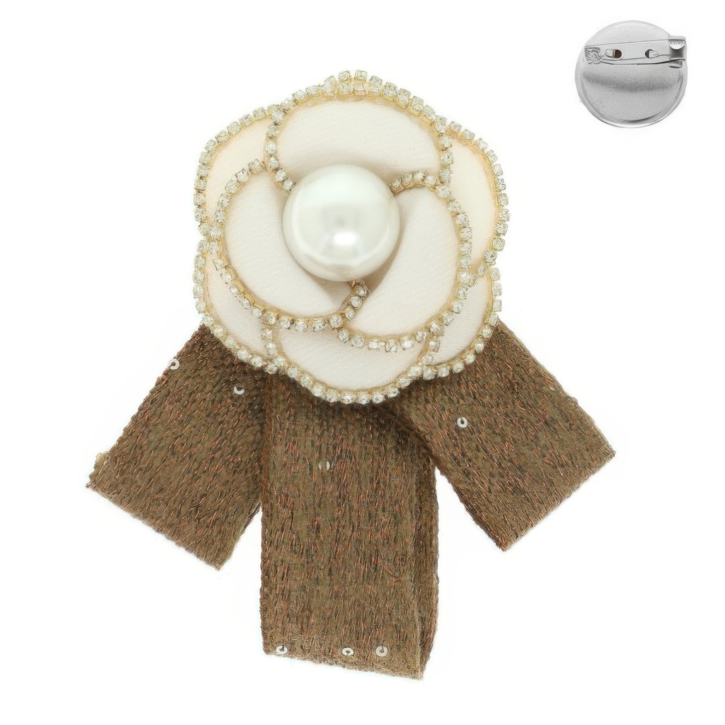 Flower Ribbon Brooch Pin