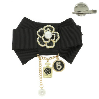 2 In 1 Pearl Charm Bow Barrette Pin