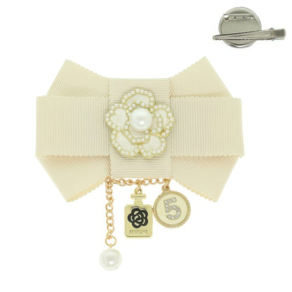2 In 1 Pearl Charm Bow Barrette Pin