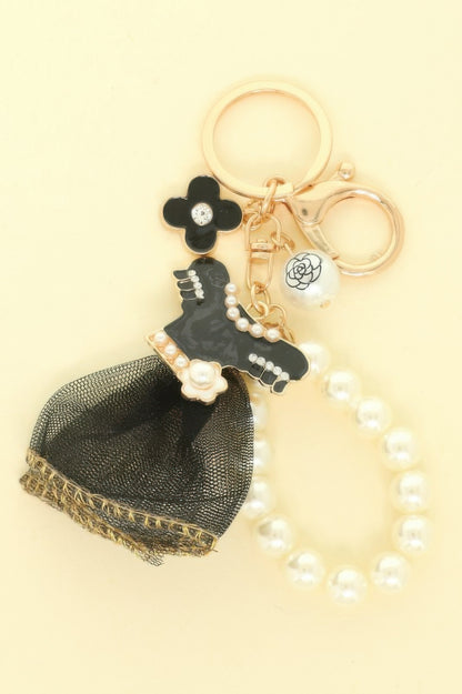 Fashionista Theme Bag Charm Keychain