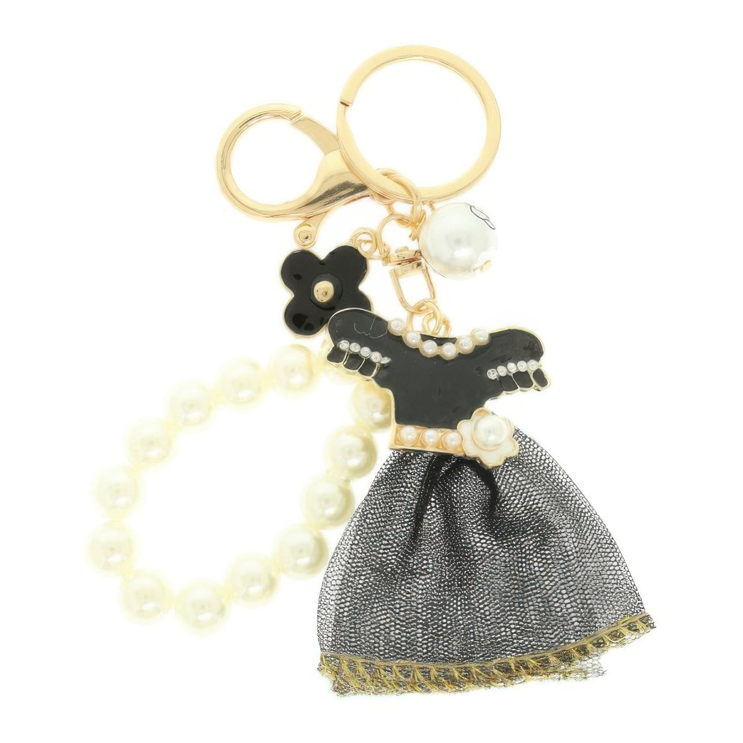 Fashionista Theme Bag Charm Keychain