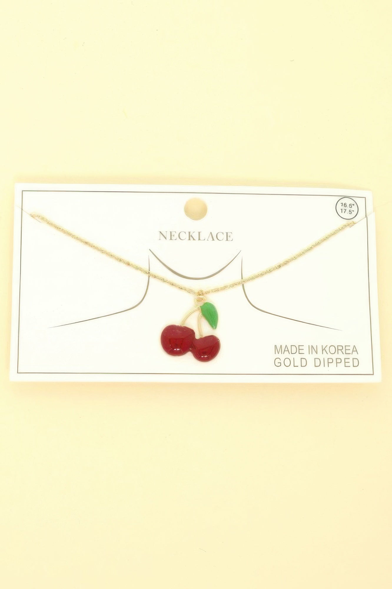 Gold-dipped Cherry Pendant Necklace