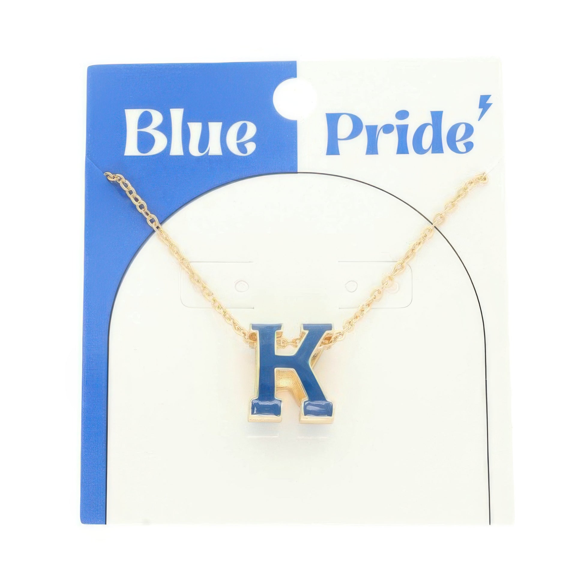 Game Day Enamel Letter Pendant Necklace