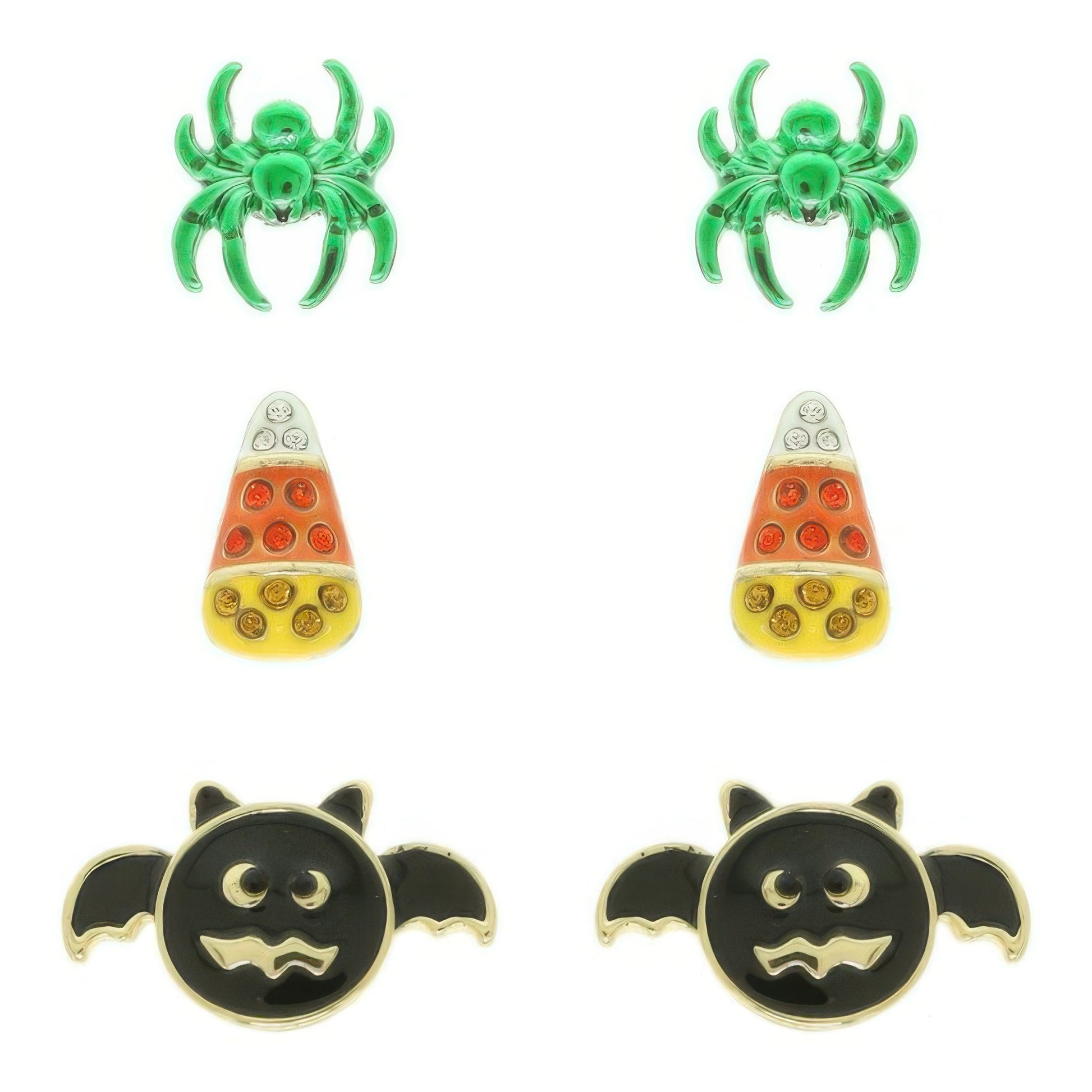 3-pack Halloween Themed Enamel Post Earrings