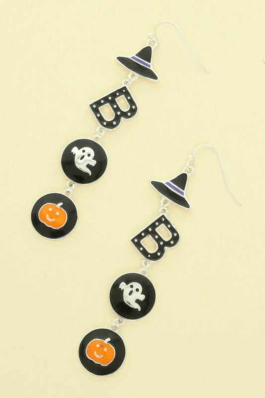 Halloween Themed Witched Enamel Earrings