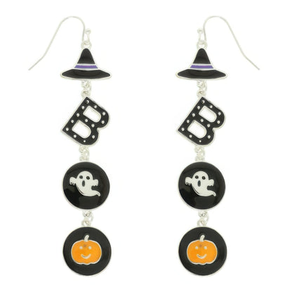 Halloween Themed Witched Enamel Earrings