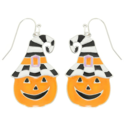 Halloween Jack-o-lantern Pumpkin Earrings