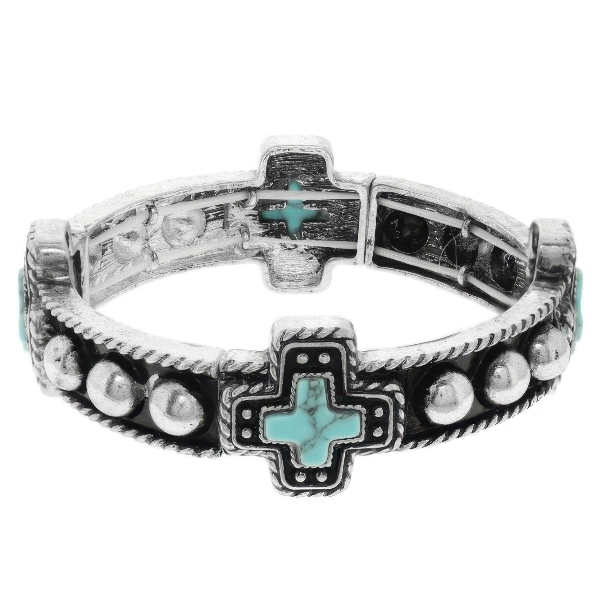 Western Turquoise Cross Bracelet