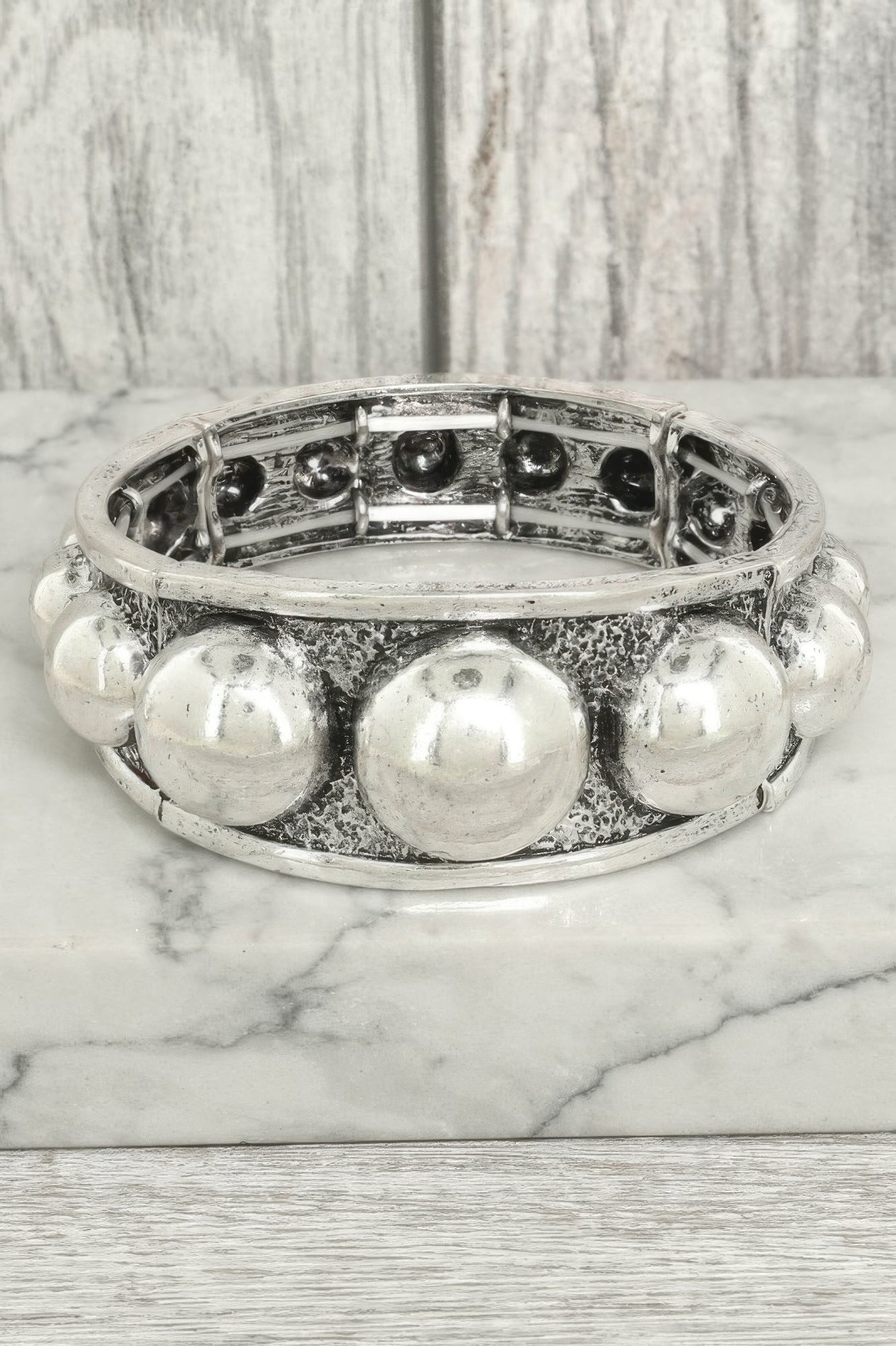 Western Bubble Beaded Stretch Bracelet