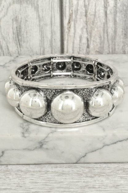 Western Bubble Beaded Stretch Bracelet