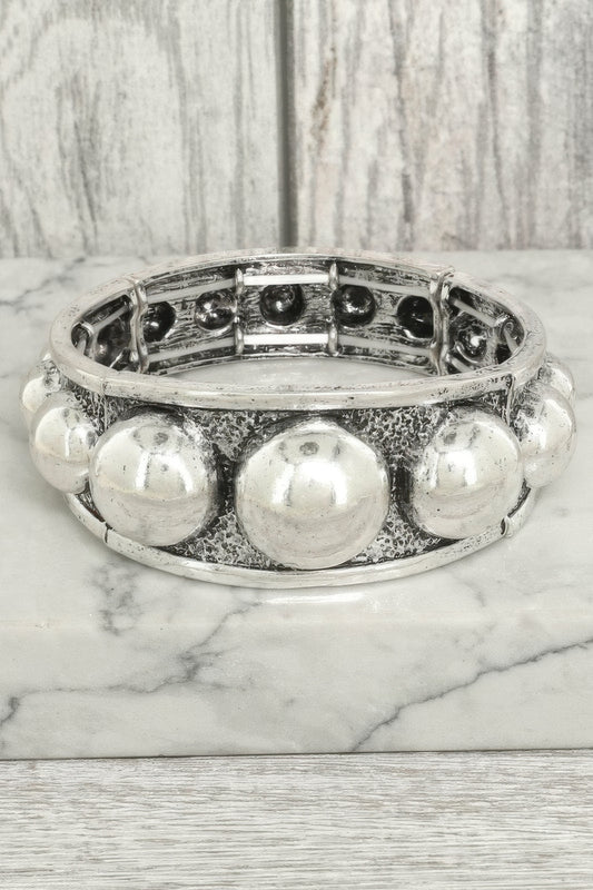 Western Bubble Beaded Stretch Bracelet