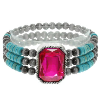 Western Crystal Stretch Bracelet