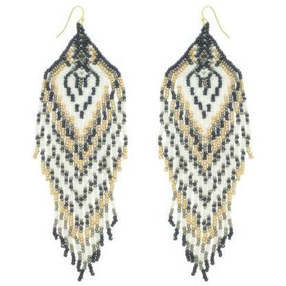 Western Fringe Seed Bead Earrings