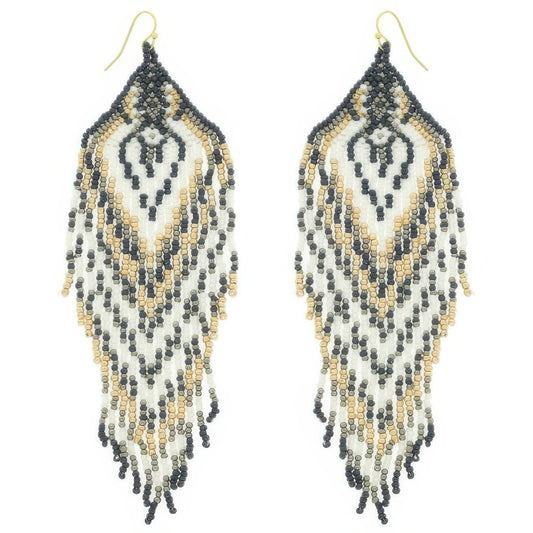 Western Fringe Seed Bead Earrings