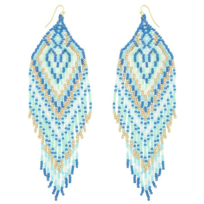 Western Fringe Seed Bead Earrings