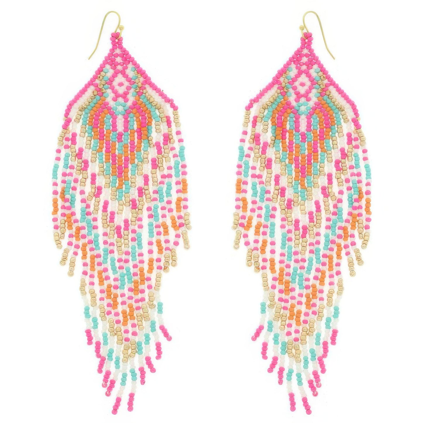 Western Fringe Seed Bead Earrings
