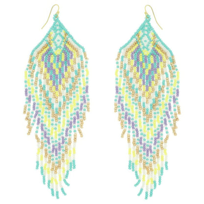 Western Fringe Seed Bead Earrings