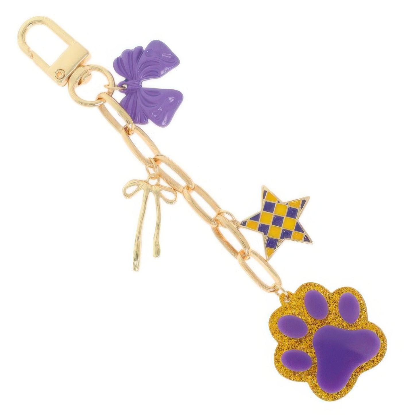 Game Day Spirit Theme Bag Charm Keychain