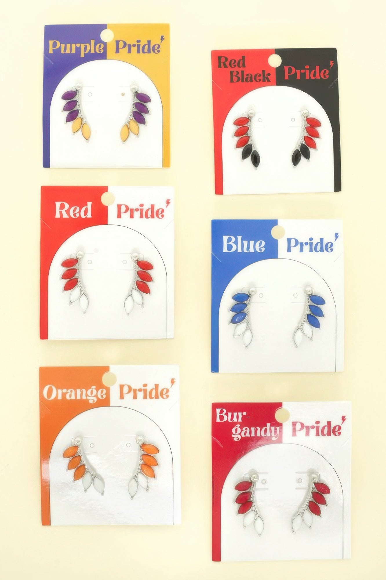Game Day Feather Post Earrings