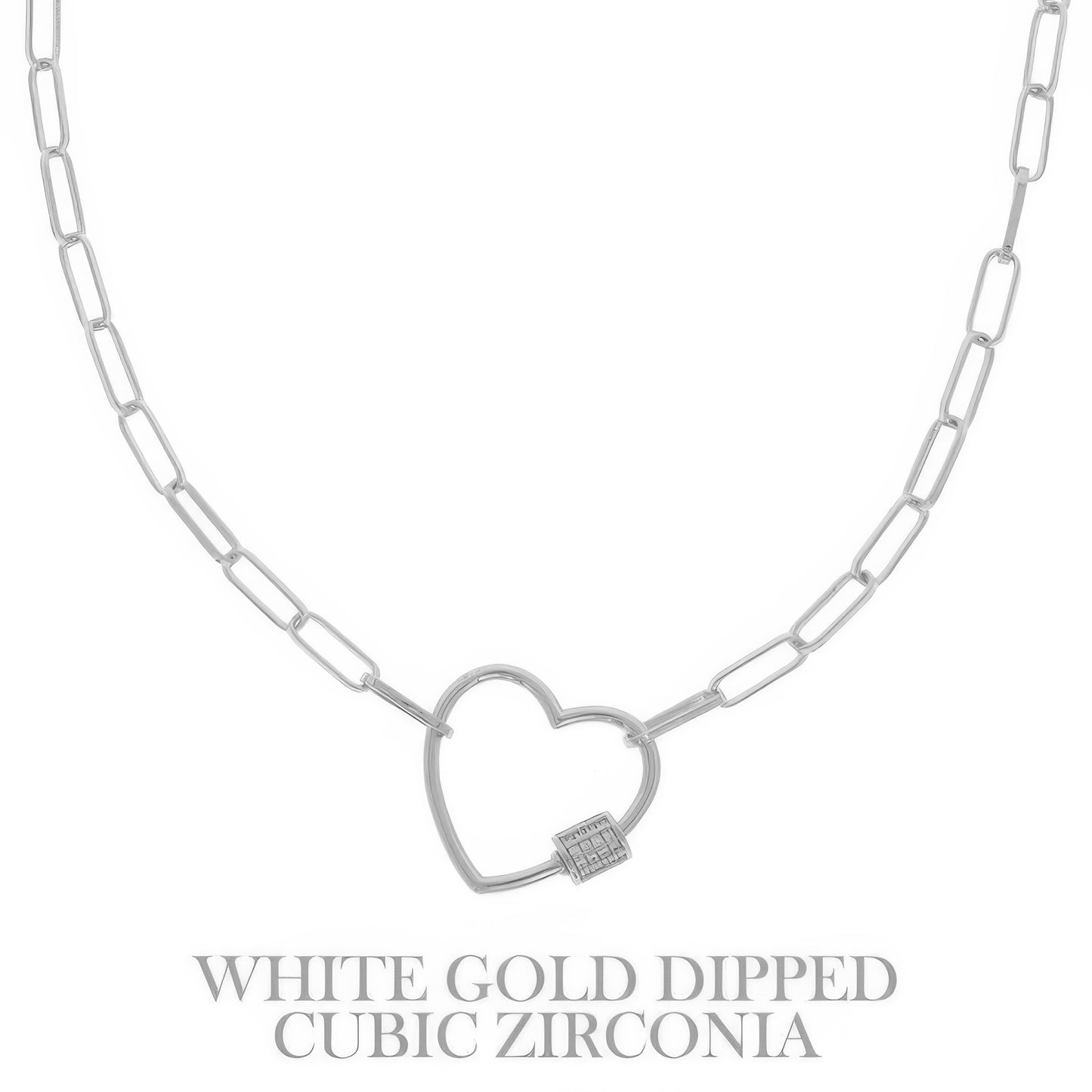 Gold Plated Heart Cutout Pendant Necklace
