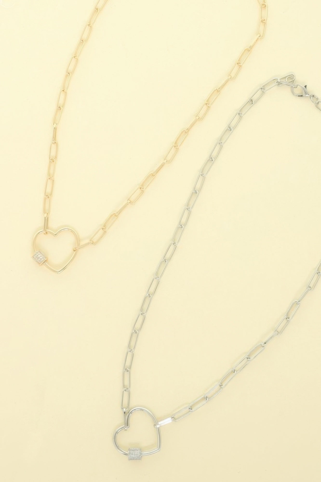 Gold Plated Heart Cutout Pendant Necklace