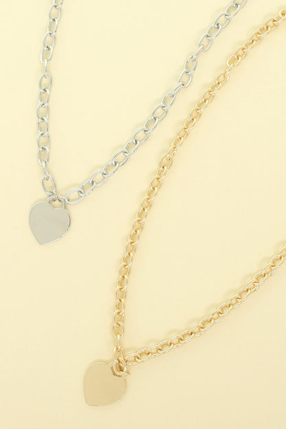 Gold Plated Heart Pendant Necklace