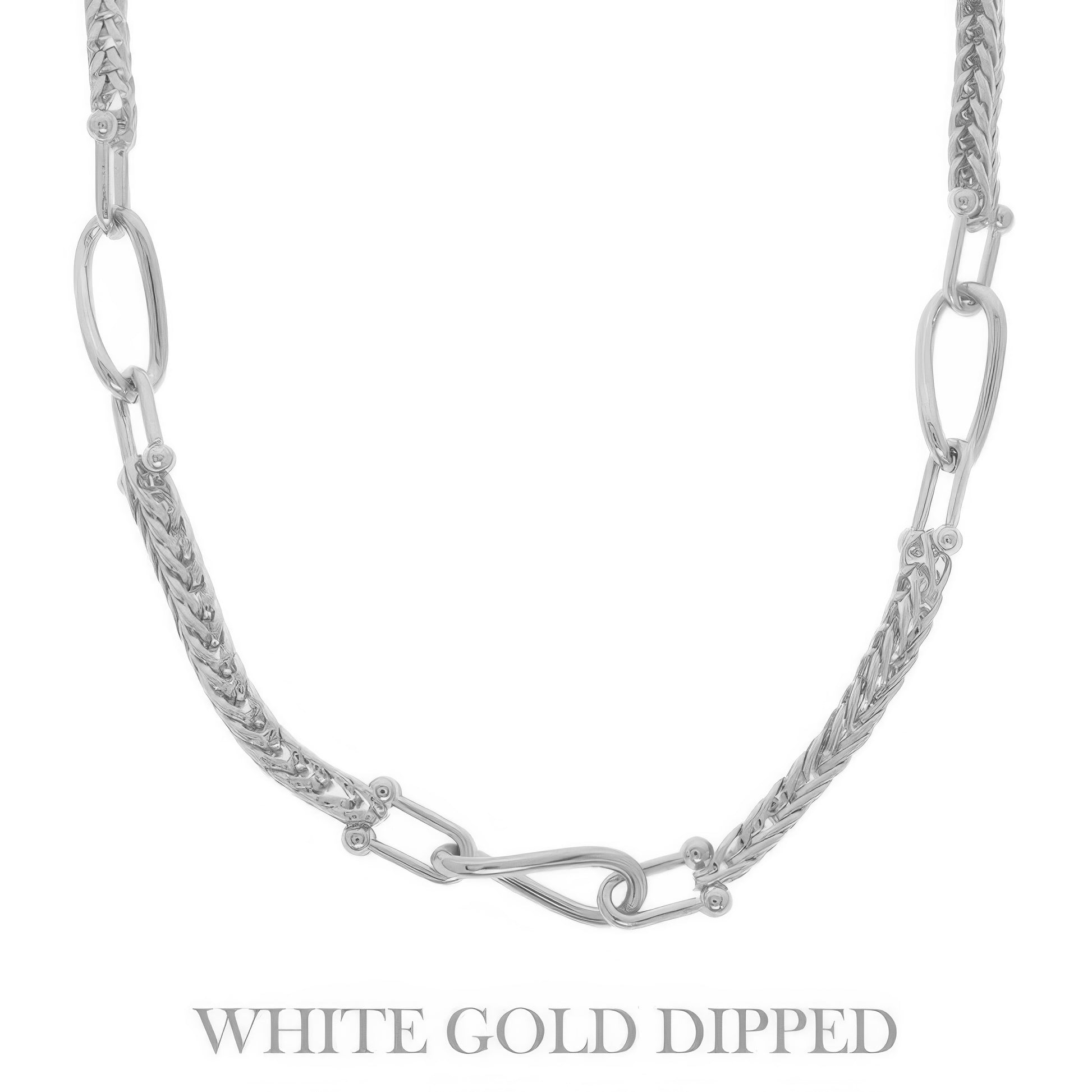 Gold-plated Oval Link Rope-style Chain Necklace