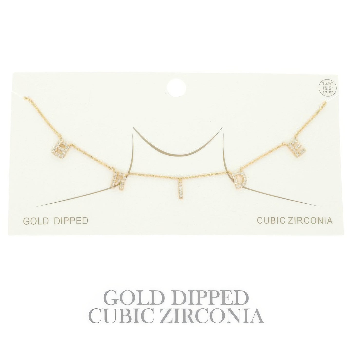 Cz Gold Plated Bride Pendant Necklace