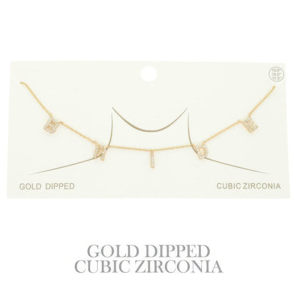 Cz Gold Plated Bride Pendant Necklace