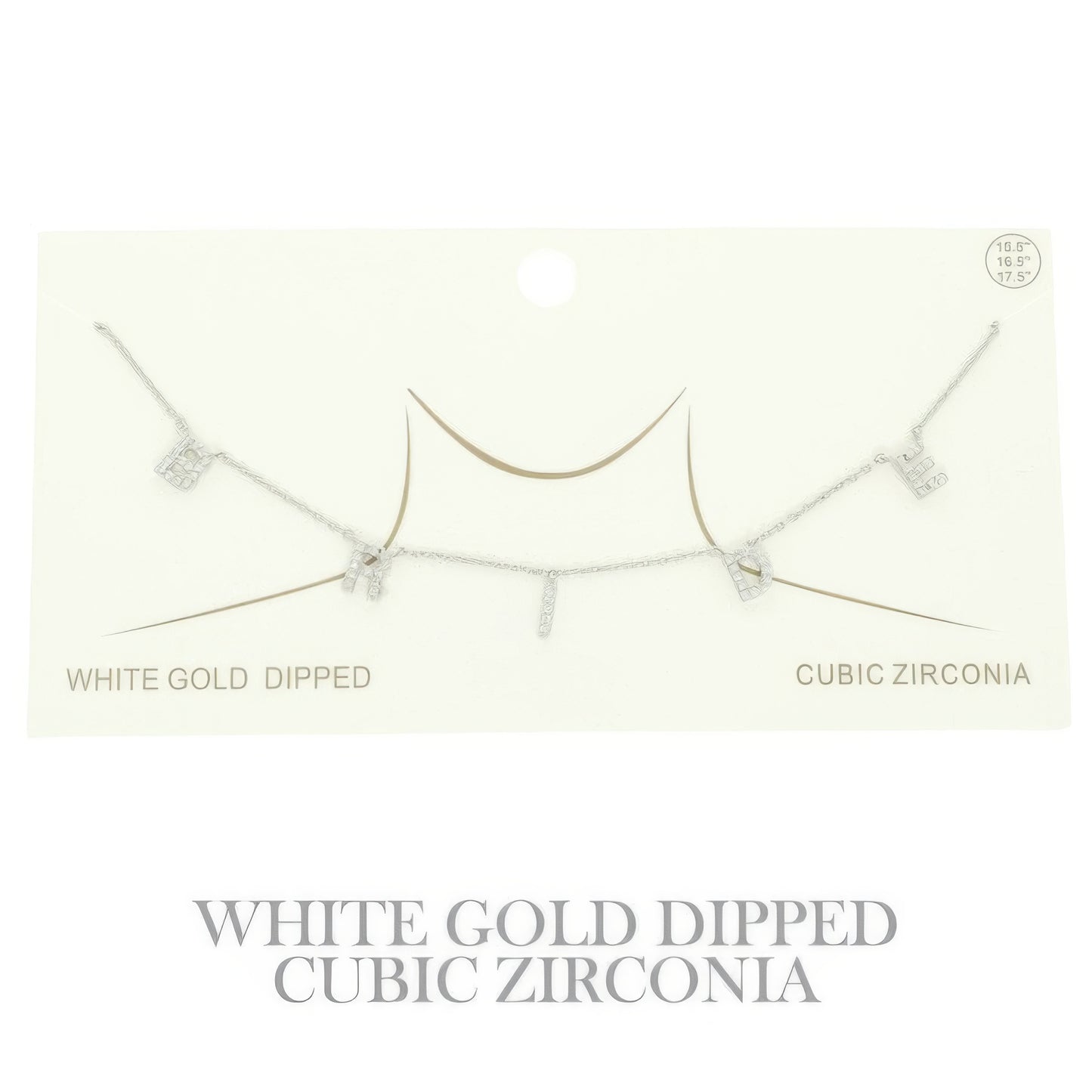 Cz Gold Plated Bride Pendant Necklace